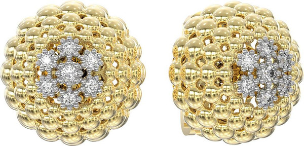 Серьги из лимонного золота c бриллиантами