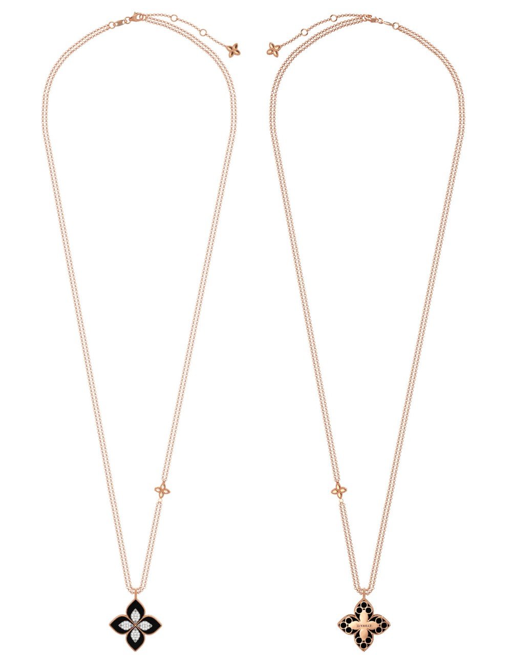Колье из золота 585 пробы c бриллиантами и ониксом