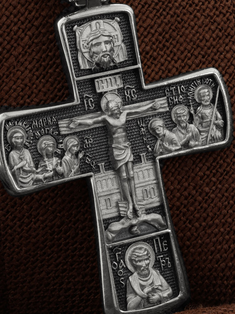 Крест из белого золота
