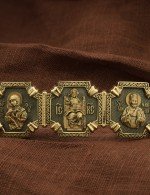 Браслет из лимонного золота 585 пробы c шнурком