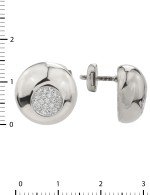 Серьги из белого золота 585 пробы c бриллиантами