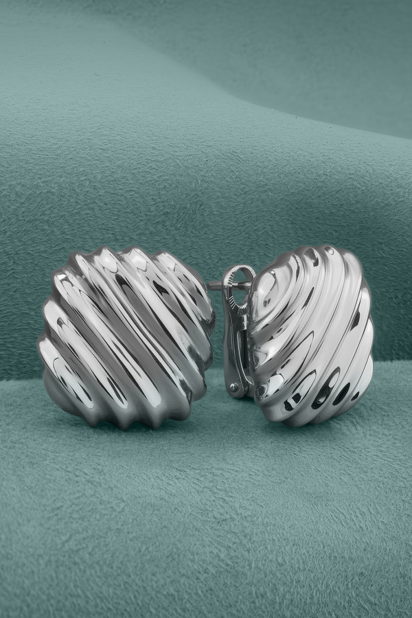 Серьги из белого золота