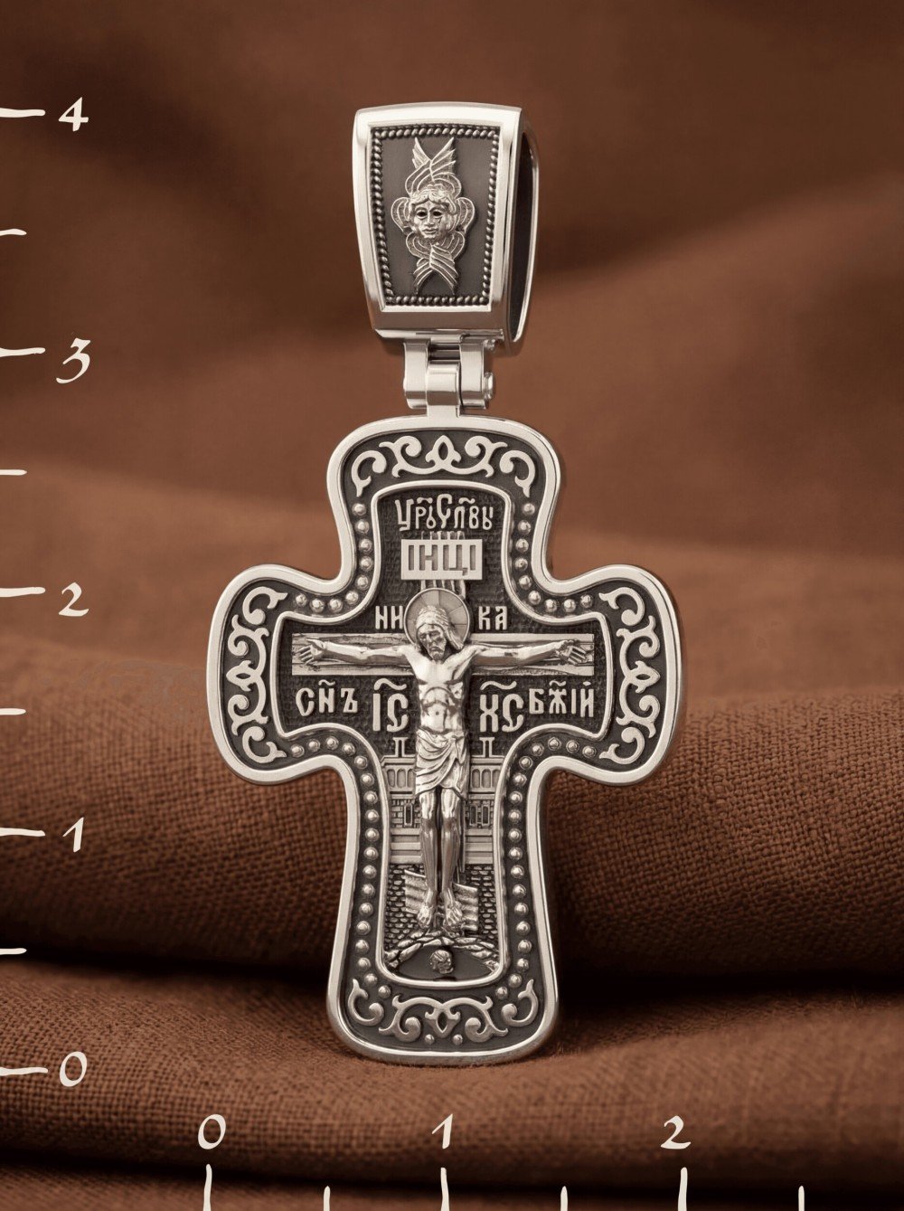 Крест из белого золота