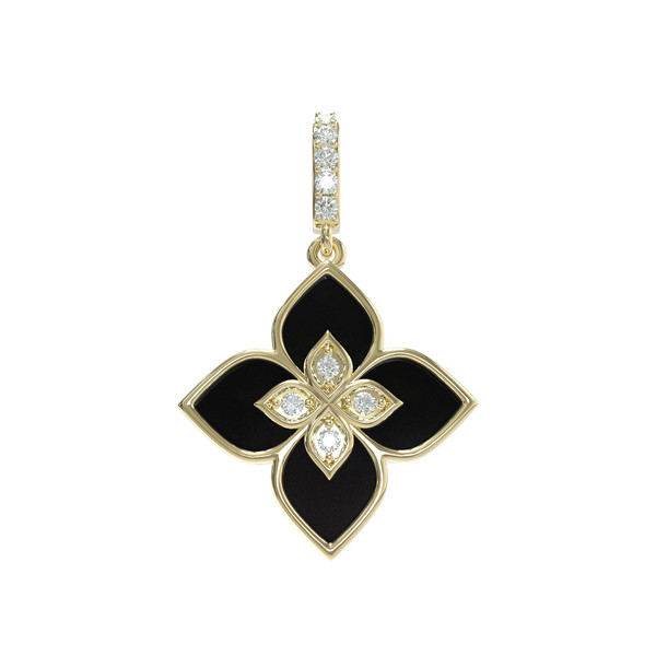 Подвеска из лимонного золота c бриллиантами и ониксом