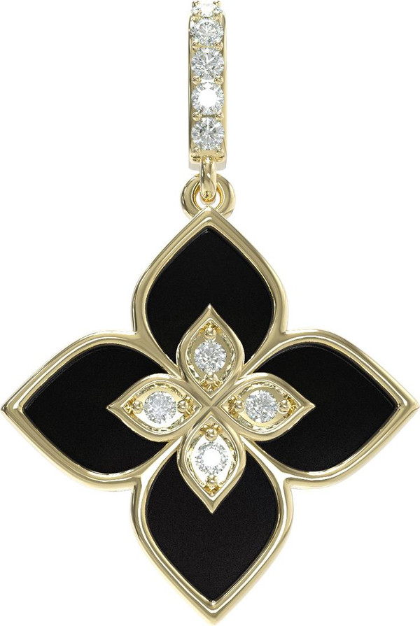 Подвеска из лимонного золота c бриллиантами и ониксом