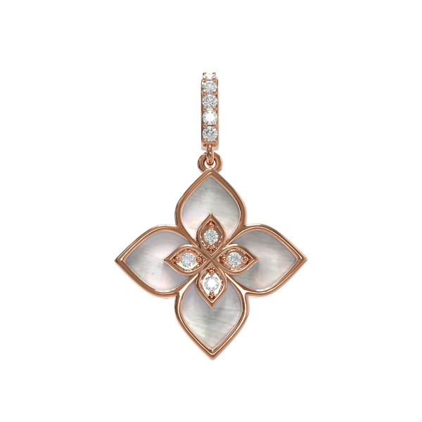 Подвеска из золота c бриллиантами и перламутром