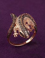 Кольцо из золота 585 пробы c фианитом