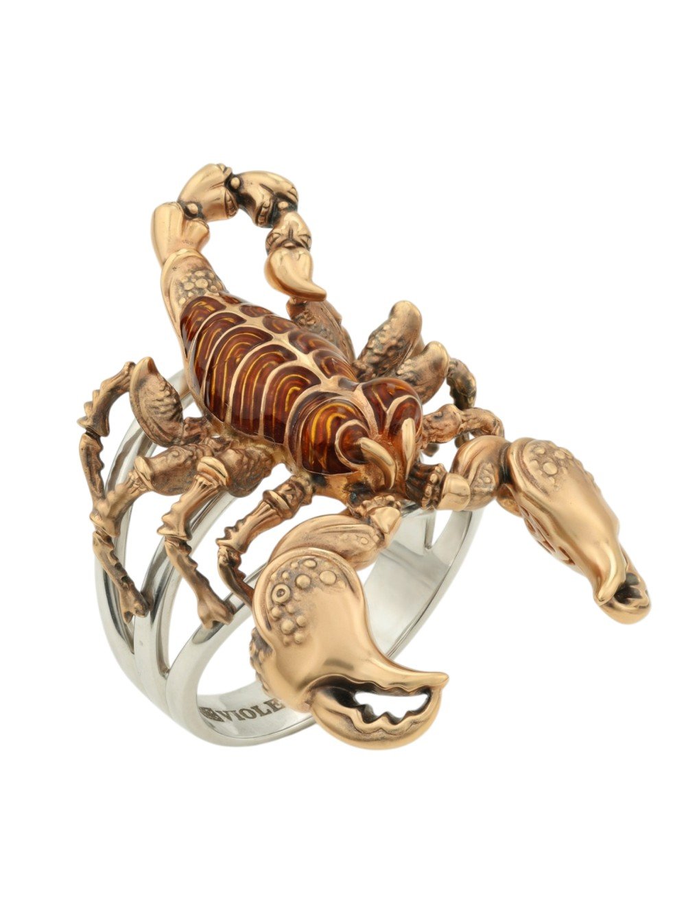 Кольцо из золота c эмаль