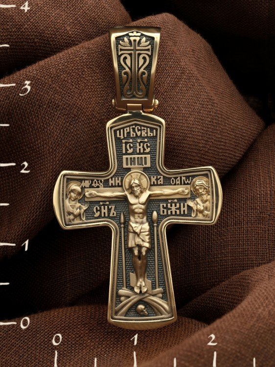 Крест из лимонного золота