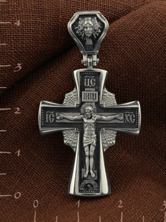 Крест из белого золота