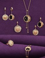 Подвеска из золота 585 пробы c перламутром