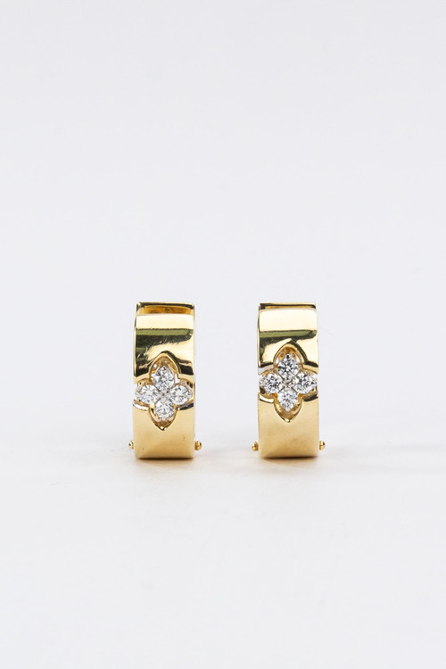 Серьги из лимонного золота c бриллиантами