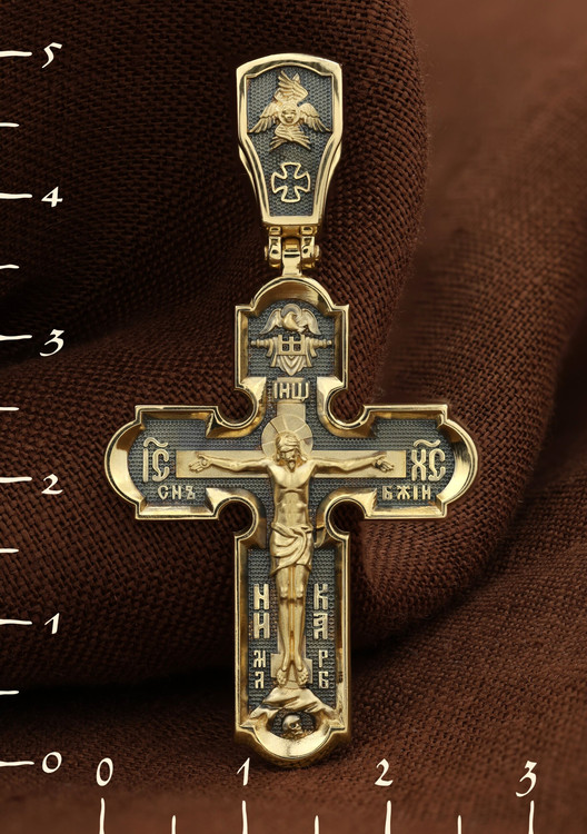 Крест из лимонного золота