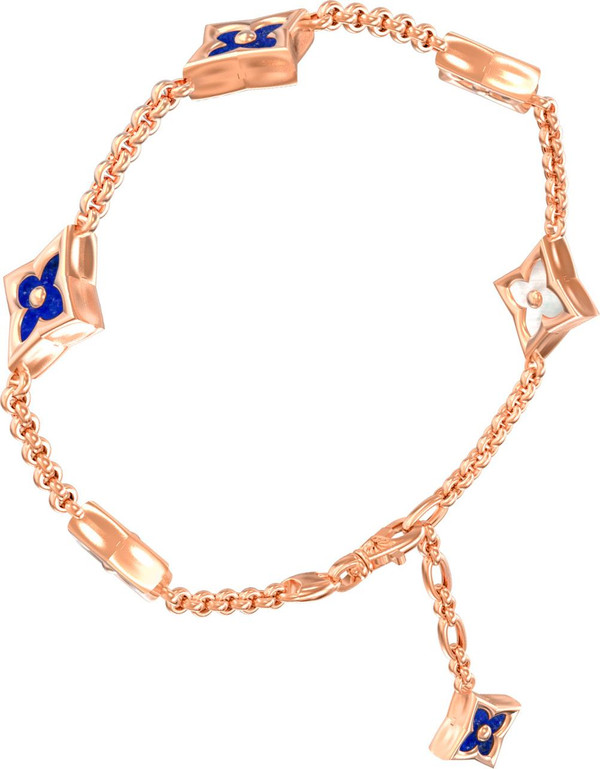 Браслет из золота c лазуритом и перламутром