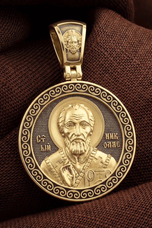 Образок из лимонного золота 585 пробы