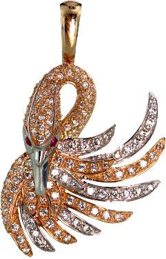 Подвеска из золота c фианитом