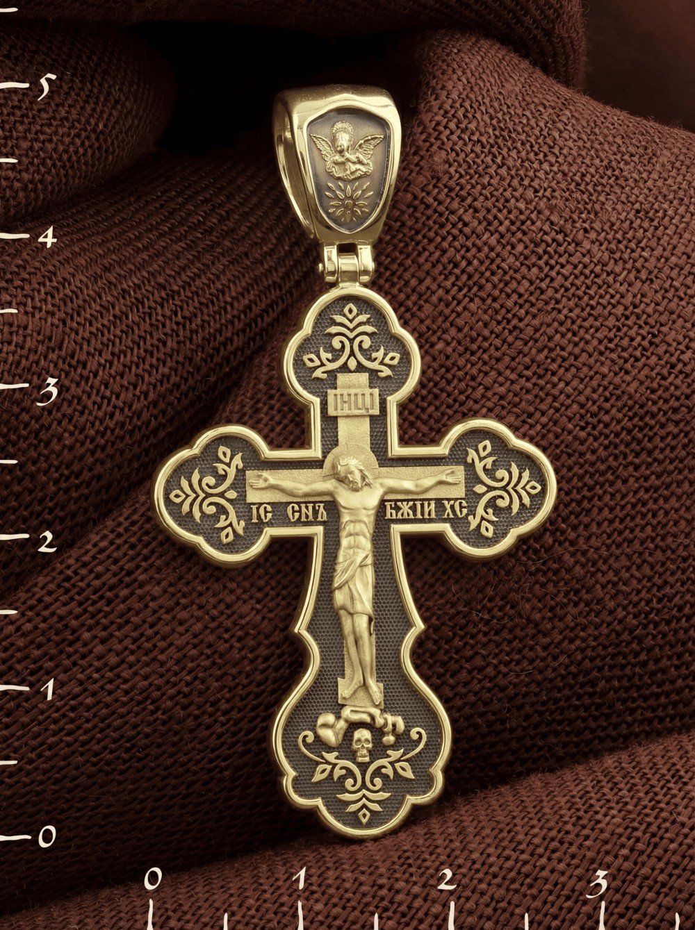 Крест из лимонного золота