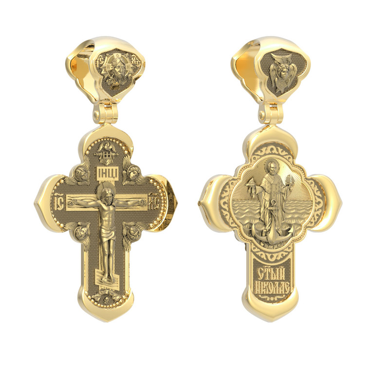 Крест из лимонного золота