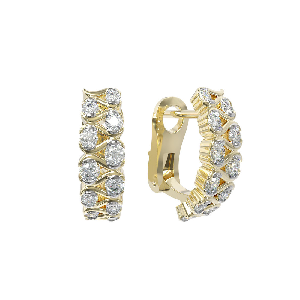 Серьги из лимонного золота c бриллиантами