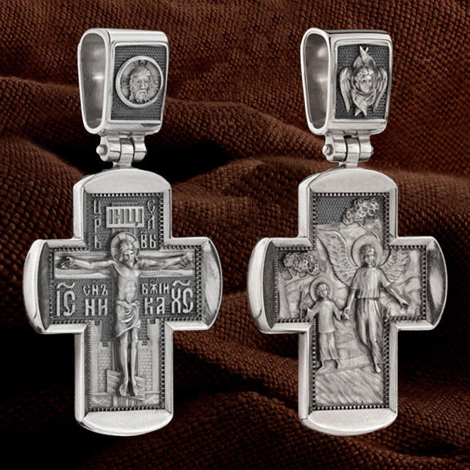 Крест из белого золота