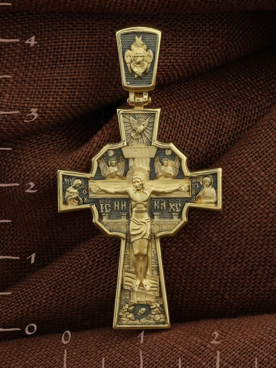 Крест из лимонного золота