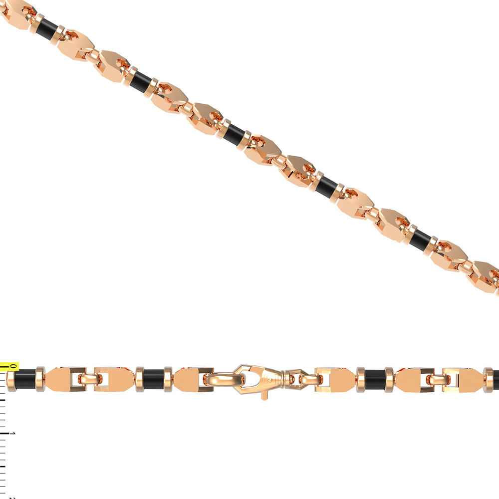 Цепь из золота c ониксом