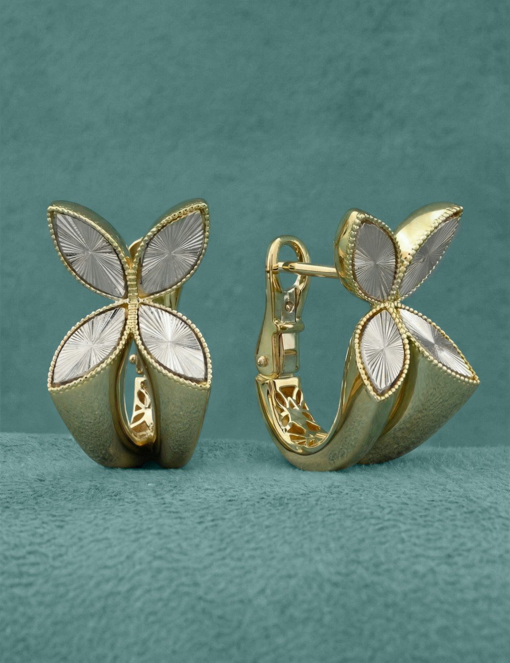 Серьги из лимонного золота 585 пробы