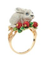 Кольцо из золота 585 пробы c эмалью