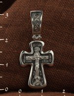 Крест из белого золота 585 пробы