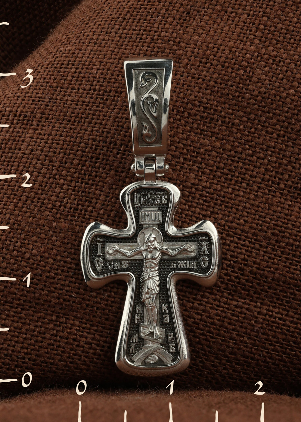 Крест из белого золота