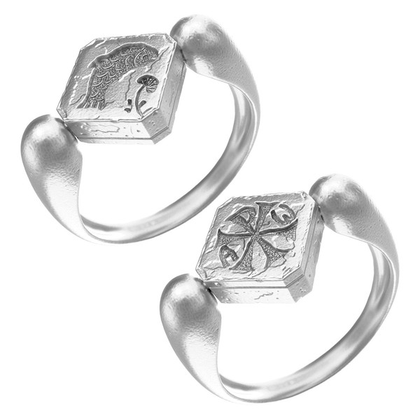 Кольцо из белого золота