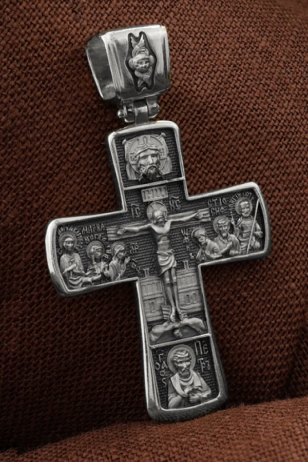 Крест из белого золота