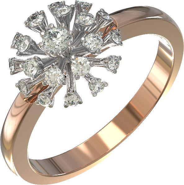 Кольцо из золота c бриллиантами