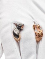 Серьги из золота 585 пробы c фианитом