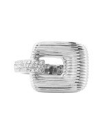 Кольцо из белого золота 585 пробы c бриллиантами