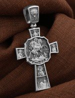 Крест из белого золота 585 пробы