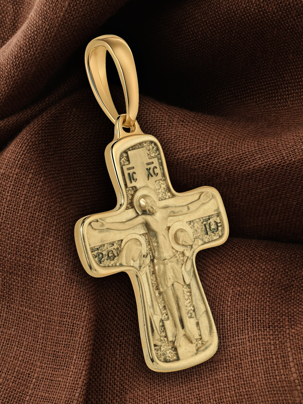 Крест из лимонного золота