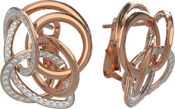 Серьги из золота c бриллиантами