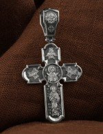 Крест из белого золота 585 пробы
