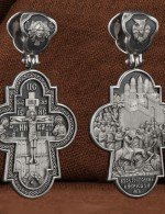 Крест из белого золота 585 пробы
