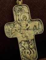 Крест из зелёного золота 585 пробы