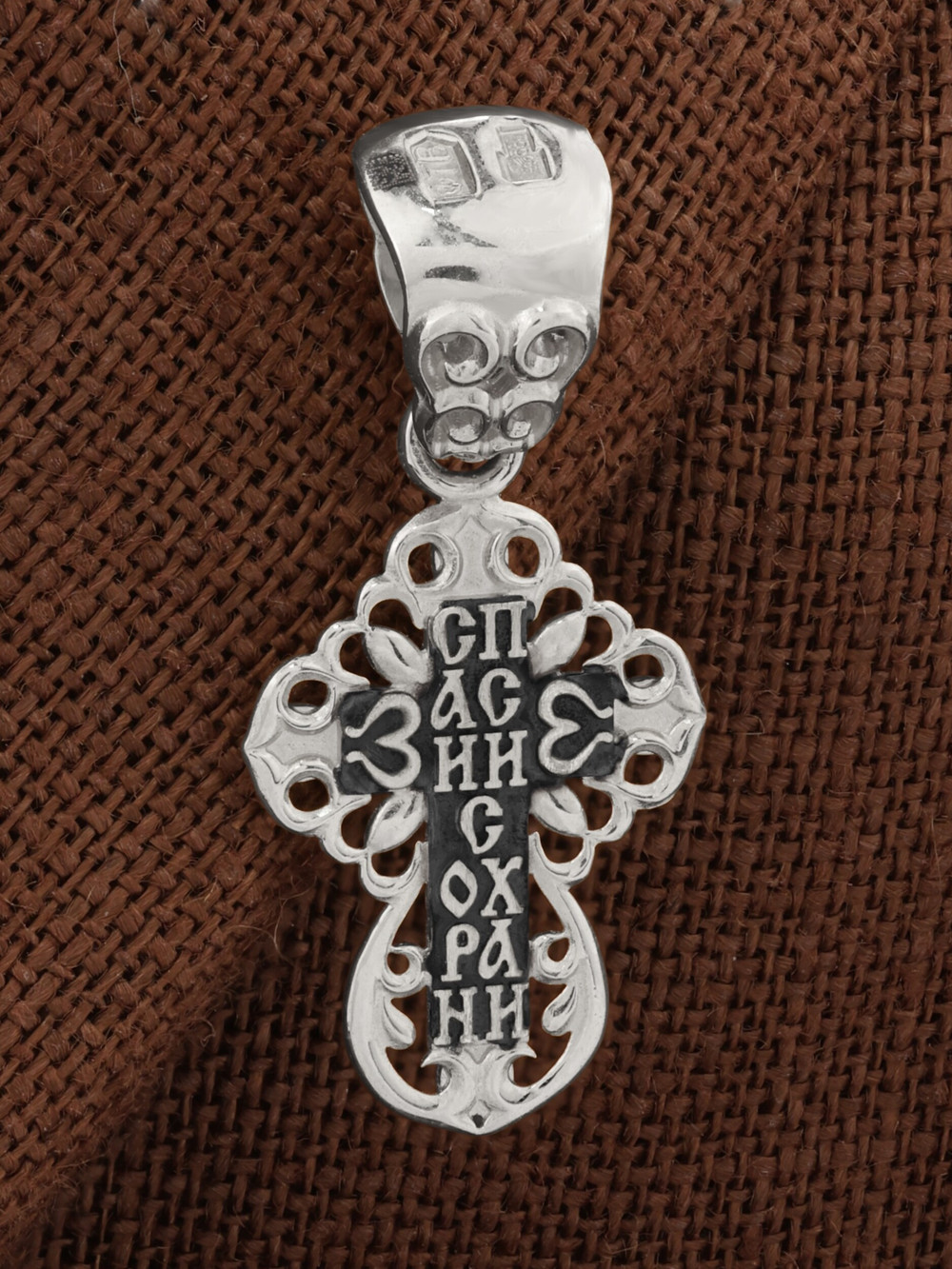 Крест из белого золота