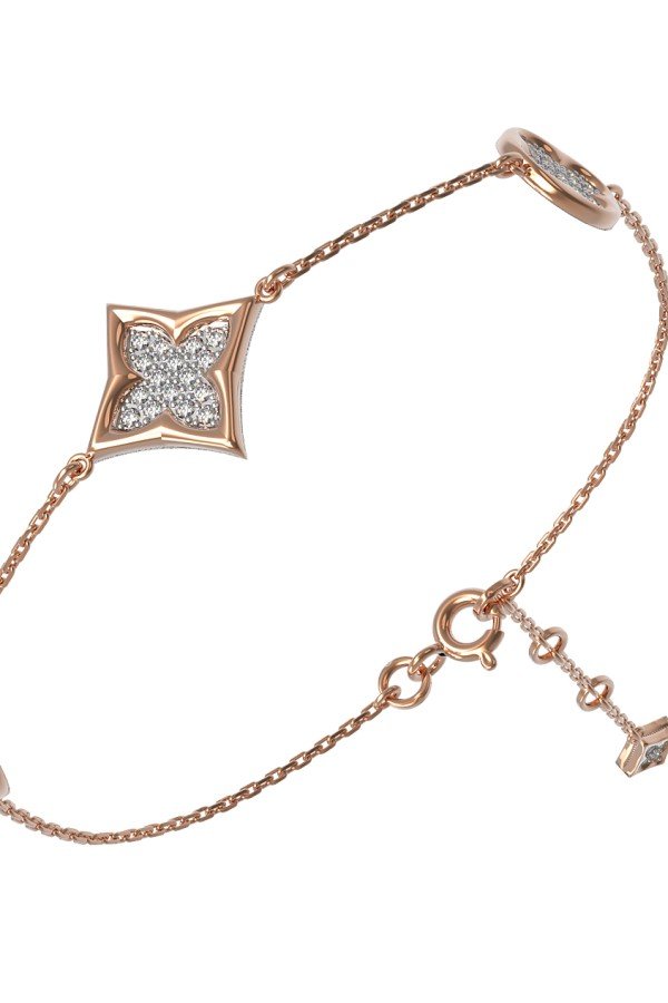 Браслет из золота 585 пробы c бриллиантами
