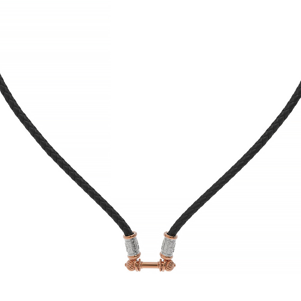 Шнурок кожаный из золота c кожаным шнурком