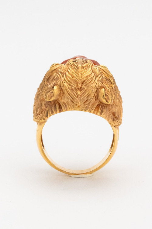 Кольцо из золота c эмаль