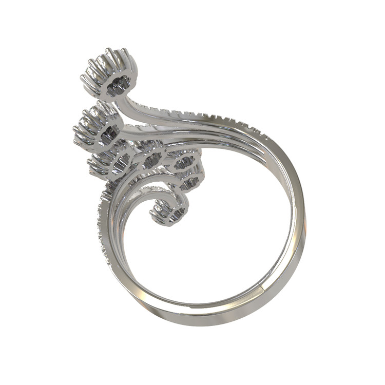 Кольцо из белого золота c бриллиантами