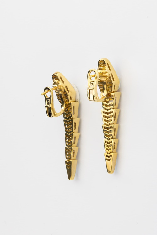 Серьги из лимонного золота c бриллиантами и перламутром