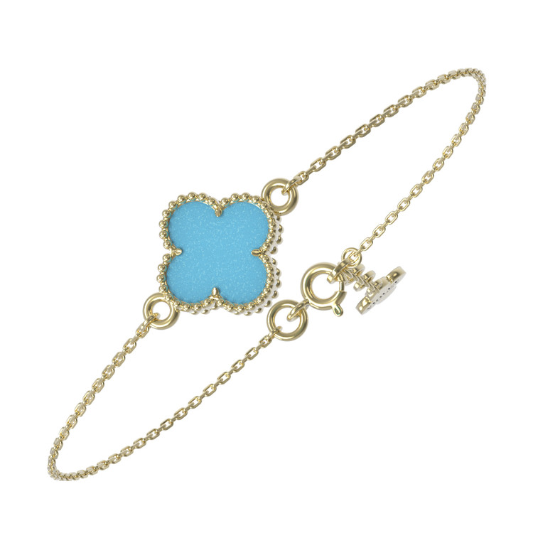 Браслет из лимонного золота c бирюзой