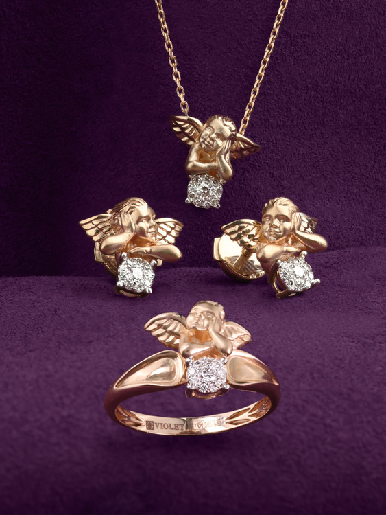 Серьги из золота c бриллиантами