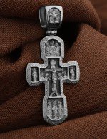 Крест из белого золота 585 пробы